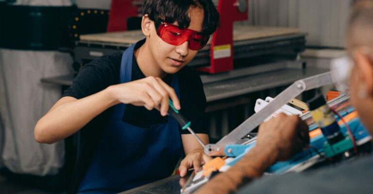 Technical Skills - Man in Black Crew Neck T-shirt Wearing Red Framed Sunglasses